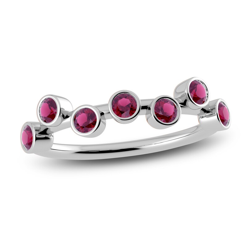 Main Image 1 of Juliette Maison Natural Rhodolite Garnet Ring 10K White Gold
