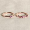 Thumbnail Image 4 of Juliette Maison Natural Emerald & Natural White Sapphire Ring 10K Rose Gold