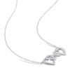 Thumbnail Image 2 of Diamond Heart Necklace 1/20 ct tw Round Sterling Silver 18"
