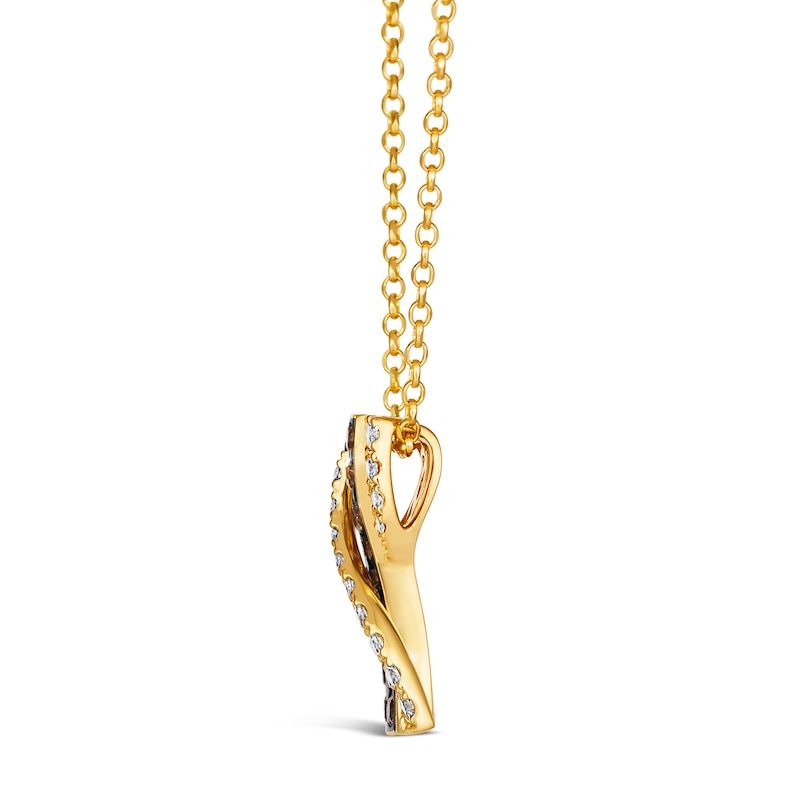 Main Image 2 of Le Vian Diamond Pendant Necklace 5/8 ct tw Round 14K Honey Gold 19"