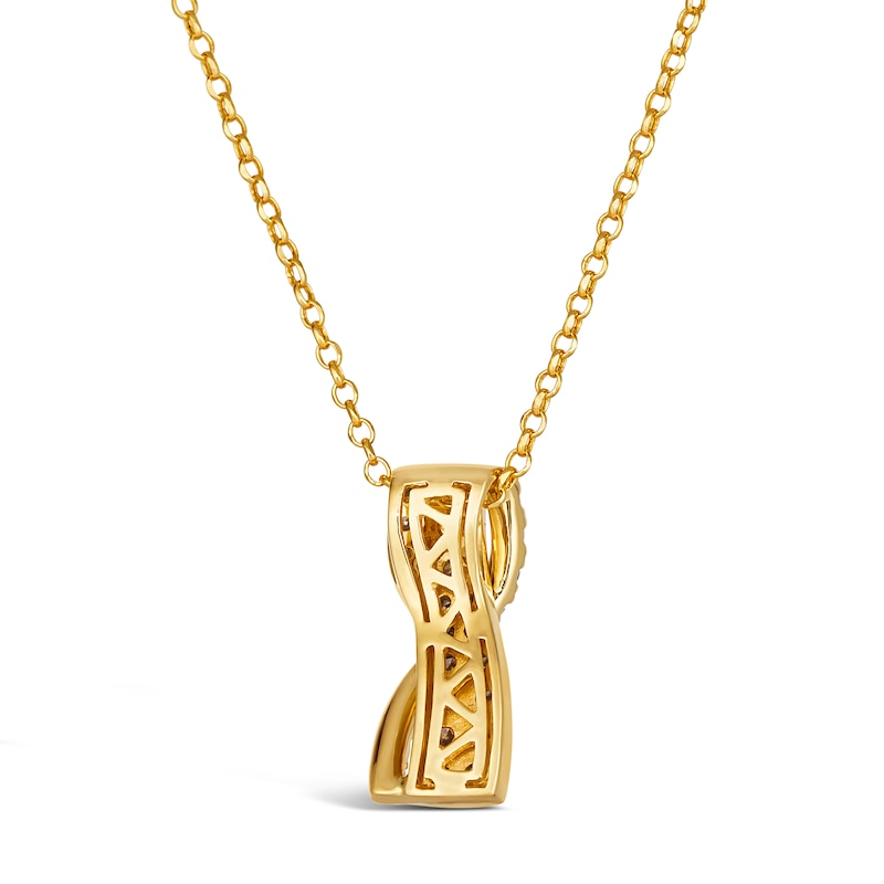 Main Image 3 of Le Vian Diamond Pendant Necklace 5/8 ct tw Round 14K Honey Gold 19"