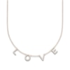 Thumbnail Image 1 of Juliette Maison Diamond Station Name Necklace 1/2 ct tw Round 10K Rose Gold