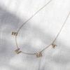 Thumbnail Image 3 of Juliette Maison Diamond Station Name Necklace 1/2 ct tw Round 10K Rose Gold