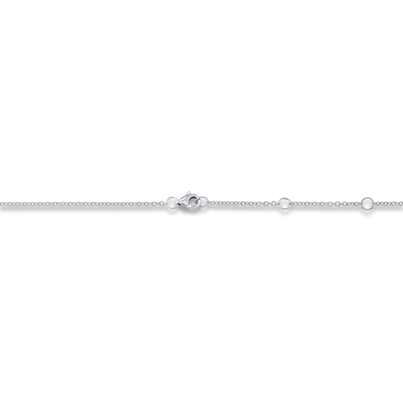 Main Image 3 of Shy Creation Diamond Necklace 2 ct tw Round/Pear 14K White Gold 18" SC55019851