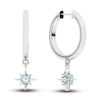 Thumbnail Image 1 of Juliette Maison Natural Aquamarine Starburst Drop Earrings 10K White Gold