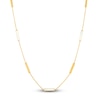 Thumbnail Image 1 of Bar Station Necklace White Enamel 14K Yellow Gold 18"