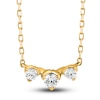 Thumbnail Image 0 of Diamond 3-Stone Pendant Necklace 1/4 ct tw Round 10K Yellow Gold