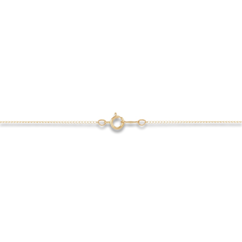 Main Image 3 of Diamond Disc Necklace 1/20 ct tw Round 14K Yellow Gold 13"