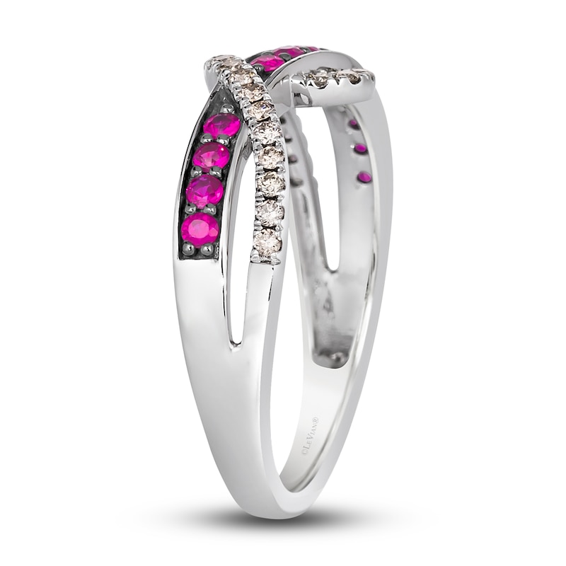 Main Image 3 of Le Vian Natural Ruby Ring 1/6 ct tw Diamonds 14K Vanilla Gold