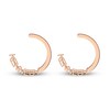 Thumbnail Image 1 of Engravable High-Polish Circle Hoop Earrings 14K Rose Gold 43mm