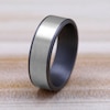 Thumbnail Image 4 of Men's Wedding Band Tantalum/14K White Gold 7.5mm