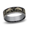 Thumbnail Image 1 of Deer Fight Wedding Band Tantalum/14K Yellow Gold 7.5mm