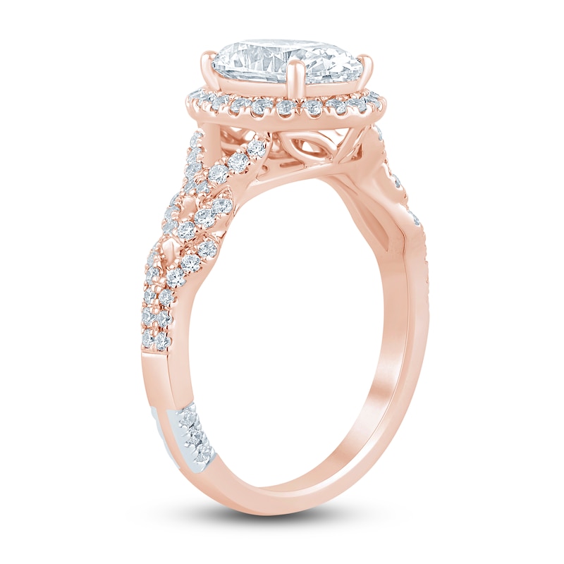Main Image 2 of Pnina Tornai Lab-Grown Diamond Engagement Ring 2-3/8 ct tw Oval/Round 14K Rose Gold