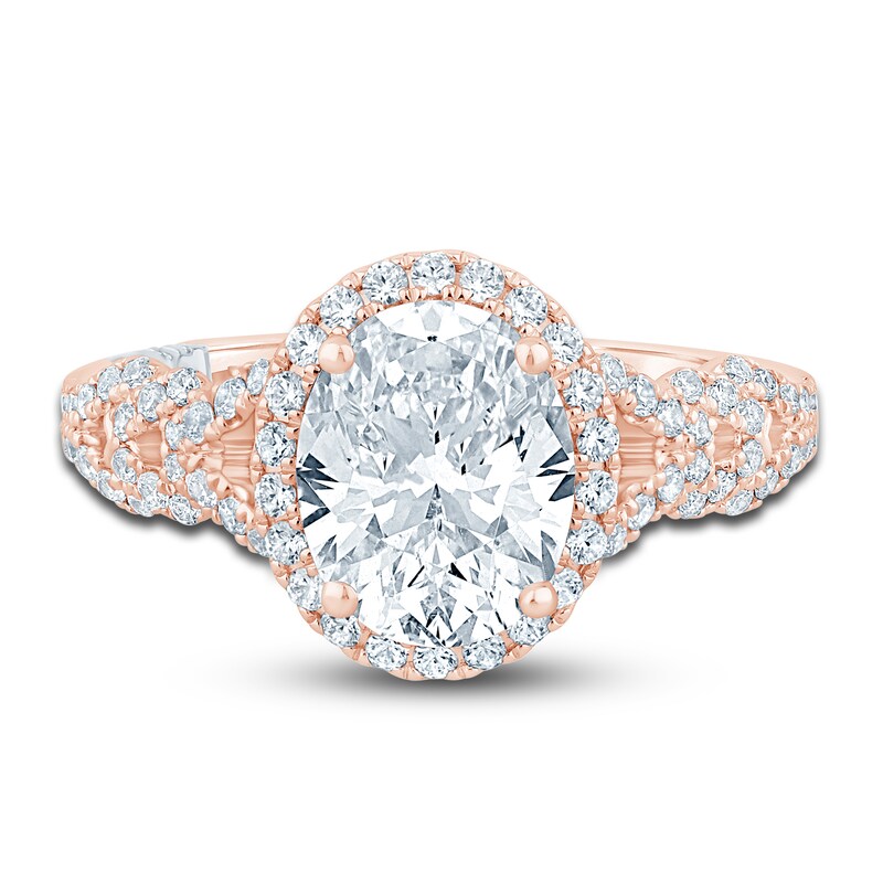Main Image 3 of Pnina Tornai Lab-Grown Diamond Engagement Ring 2-3/8 ct tw Oval/Round 14K Rose Gold