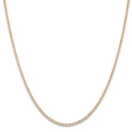 Solid Glitter Rope Necklace 14K Yellow Gold 20" 1.8mm