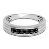 Thumbnail Image 2 of Men's Natural Black Sapphire Wedding Band 14K White Gold 5.5mm