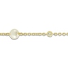 Thumbnail Image 3 of Freshwater Cultured Pearl Bracelet 1/20 ct tw Diamonds 14K Yellow Gold 7"