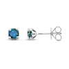 Thumbnail Image 1 of Montana Blue Round-Cut Natural Sapphire Earrings 14K White Gold