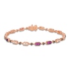 Thumbnail Image 1 of Le Vian Natural Ruby Bracelet 3/4 ct tw Diamonds 14K Strawberry Gold 7"