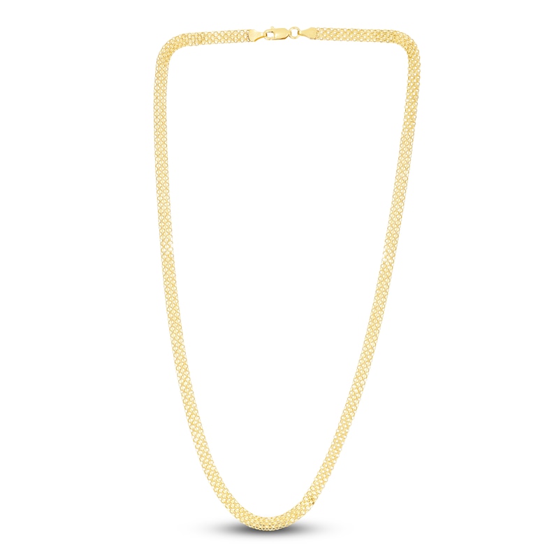 Main Image 2 of Hollow Bismark Chain Necklace 14K Yellow Gold 18" 4.7mm