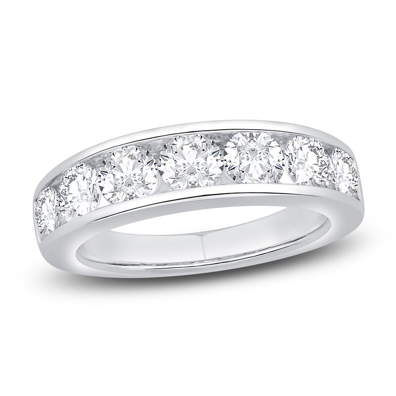 Lab-Created Diamond Anniversary Band 2 ct tw Round 14K White Gold