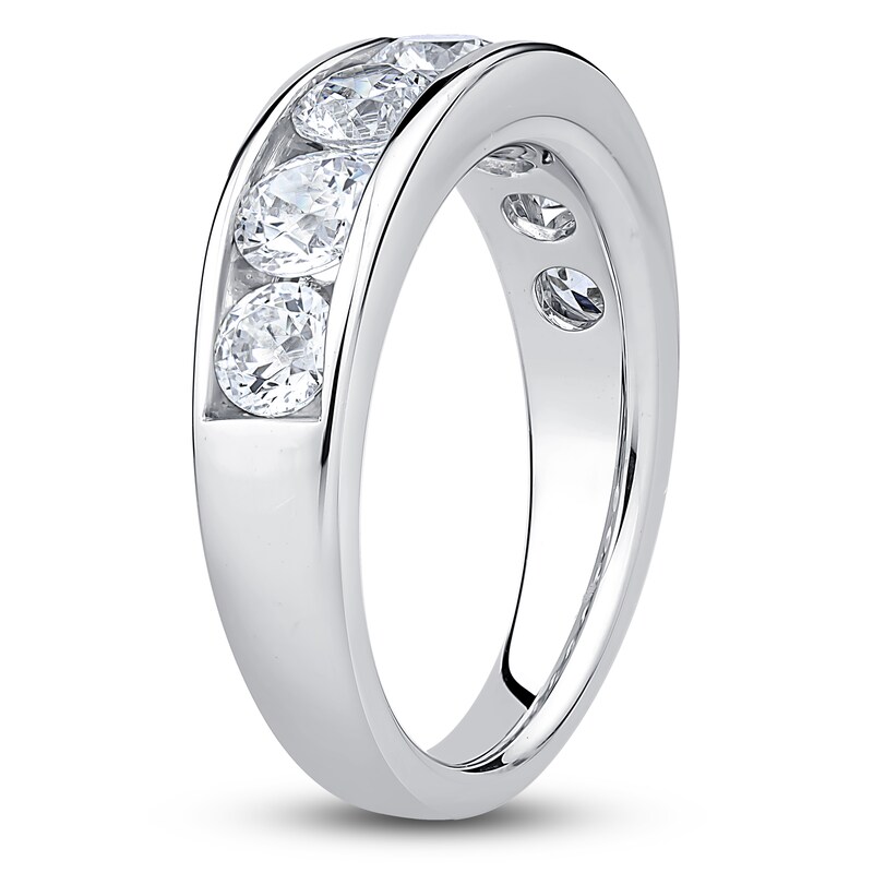 Main Image 2 of Lab-Grown Diamond Anniversary Band 2 ct tw Round 14K White Gold
