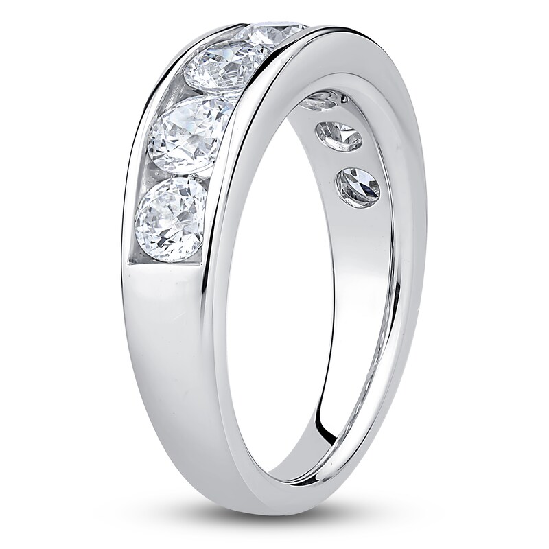 Lab-Created Diamond Anniversary Band 2 ct tw Round 14K White Gold