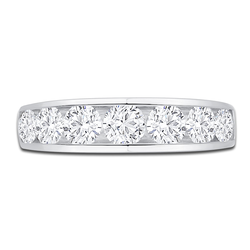 Lab-Created Diamond Anniversary Band 2 ct tw Round 14K White Gold