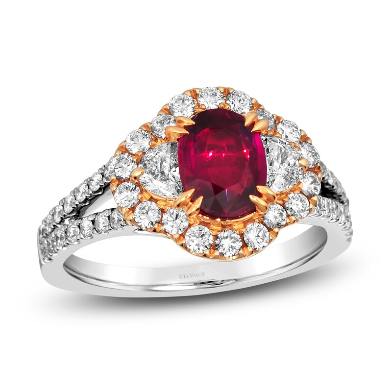 Main Image 1 of Le Vian Natural Ruby Ring 1 ct tw Diamonds 18K Two-Tone Gold