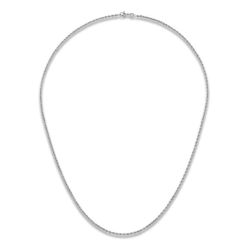 Main Image 2 of Solid Rope Chain Necklace Platinum 18" 2.2mm