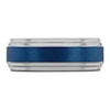 Thumbnail Image 3 of Men's Wedding Band Blue Ion-Plated Tungsten 8.0mm