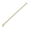 Thumbnail Image 3 of Shy Creation Diamond Heart Toggle Bracelet 3/8 ct tw 14K Yellow Gold 7.5" SC55024899Z7.5