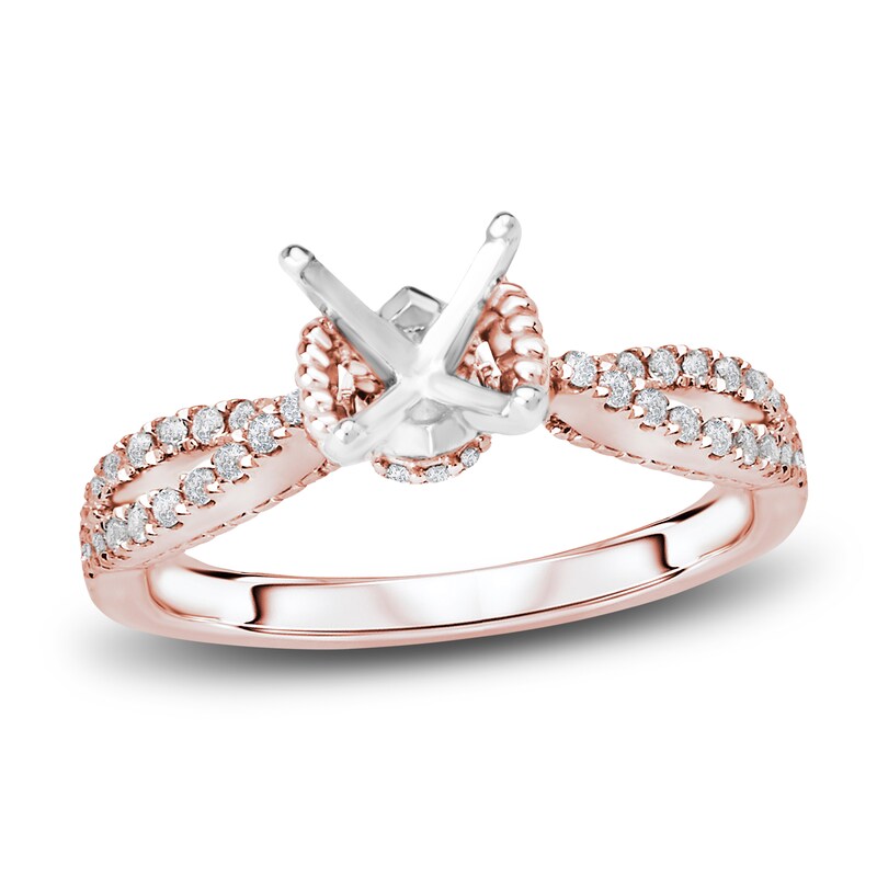 Main Image 1 of Diamond Engagement Ring Setting 1/3 ct tw Round 14K Rose Gold