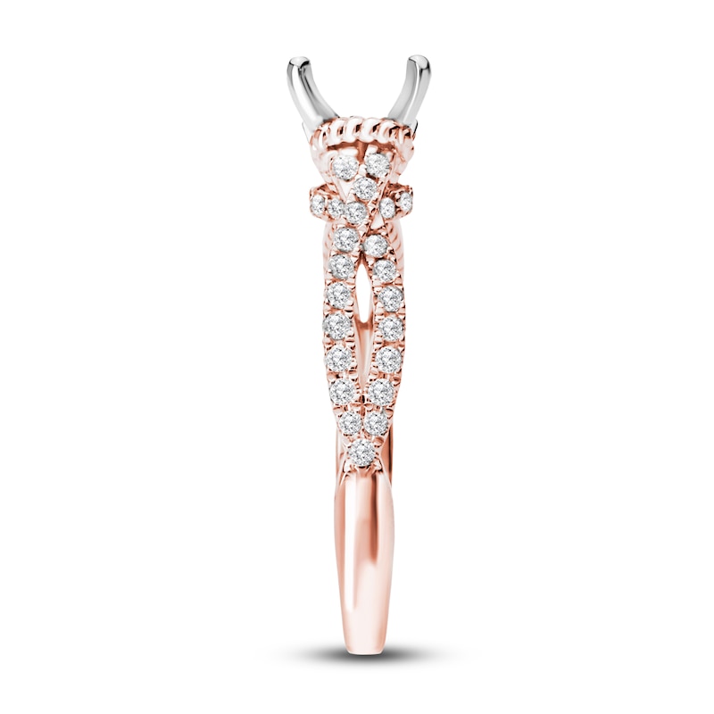 Main Image 3 of Diamond Engagement Ring Setting 1/3 ct tw Round 14K Rose Gold