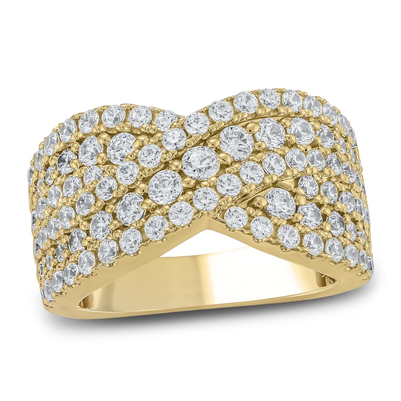Diamond Multi-Row Ring 2 ct tw 14K Yellow Gold