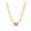 Thumbnail Image 1 of Kallati Natural Pink Sapphire & Diamond Necklace 1/5 ct tw 14K Yellow Gold
