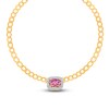 Thumbnail Image 2 of Kallati Natural Pink Sapphire & Diamond Necklace 1/5 ct tw 14K Yellow Gold