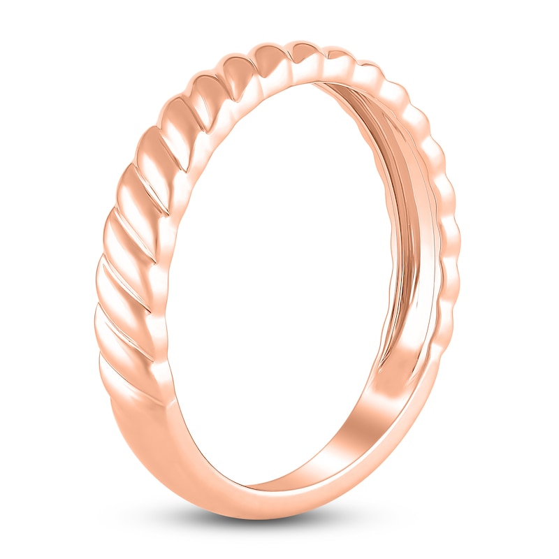 Main Image 2 of High-Polish Twisted Wedding Band 14K Rose Gold 3.47mm