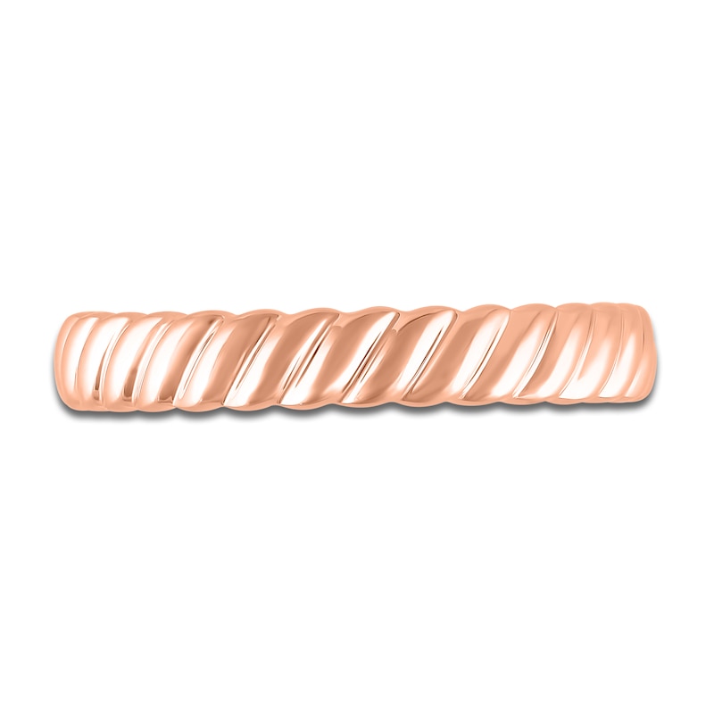 Main Image 3 of High-Polish Twisted Wedding Band 14K Rose Gold 3.47mm