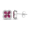 Thumbnail Image 0 of Le Vian Natural Ruby & Diamond Earrings 1/4 ct tw Platinum