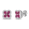Thumbnail Image 2 of Le Vian Natural Ruby & Diamond Earrings 1/4 ct tw Platinum