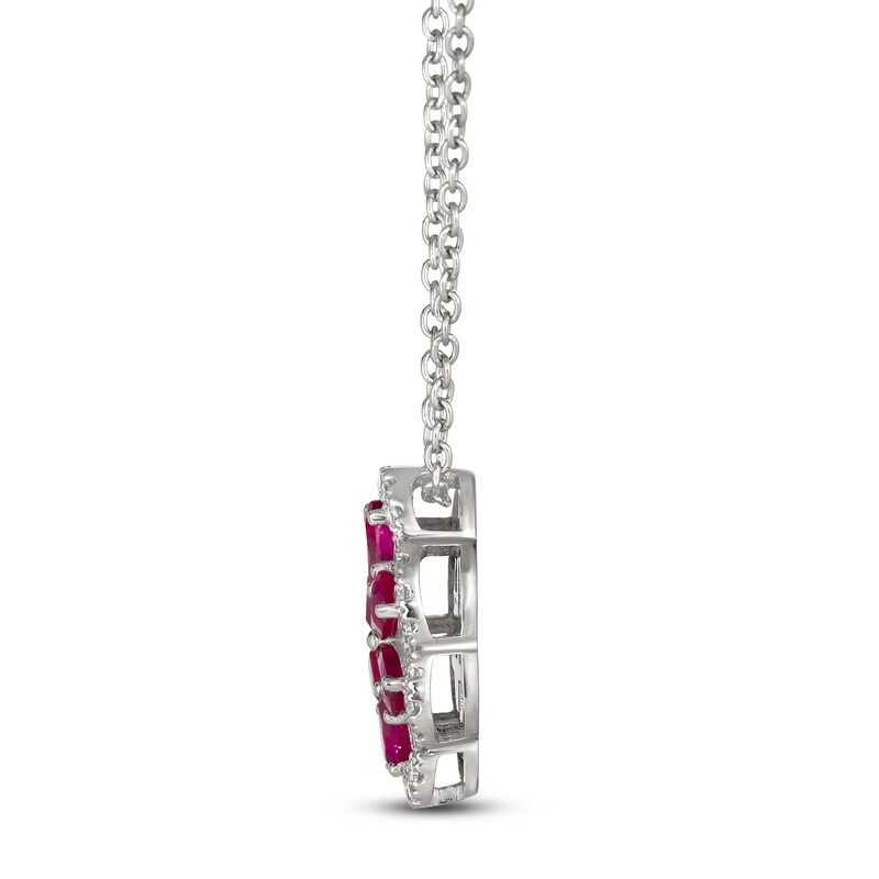 Main Image 2 of Le Vian Natural Ruby & Diamond Pendant Necklace 1/5 ct tw Platinum