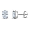 Thumbnail Image 1 of Oval-Cut Lab-Grown Diamond Solitaire Stud Earrings 3 ct tw 14K White Gold (F/SI2)