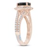 Thumbnail Image 2 of Pnina Tornai Oval-Cut Black Diamond & White Diamond Halo Engagement Ring 2-5/8 ct tw 14K Rose Gold