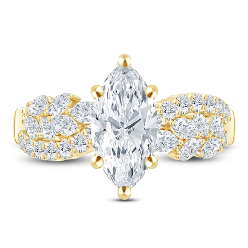 Main Image 3 of Pnina Tornai Lab-Grown Diamond Marquise-Cut Engagement Ring 3 ct tw 14K Yellow Gold