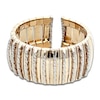 Thumbnail Image 1 of Italia D'Oro Diamond-Cut Domed Cleopatra Ring 14K Two-Tone Gold