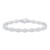 Thumbnail Image 1 of Baguette & Round-Cut Multi-Diamond Link Tennis Bracelet 14K White Gold 2-1/2 ct tw 14K White Gold 7"