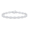 Thumbnail Image 0 of Baguette & Round-Cut Multi-Diamond Link Tennis Bracelet 14K White Gold 2-1/2 ct tw 14K White Gold 7"