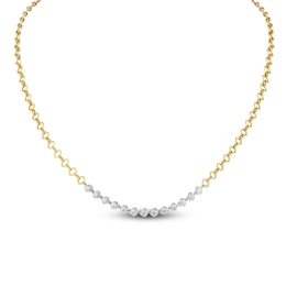 Matinee by A Link Diamond Abbracci Necklace 1 ct tw 18K Two-Tone Gold 17.25"