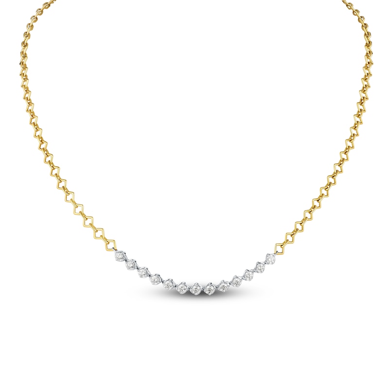 Main Image 1 of Matinee by A Link Diamond Abbracci Necklace 1 ct tw 18K Two-Tone Gold 17.25"